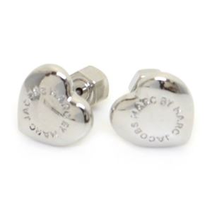 MARC BY MARC JACOBS（マークバイマークジェイコブス） Domed Logo Heart Studs ハートモチーフ ロゴ ピアス M3PE545-041 80083 ARGENTO