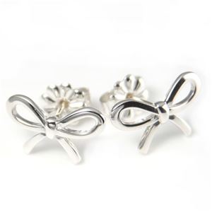 Tiffany（ティファニー） リボン ピアス ミニ スターリングシルバー 25142896