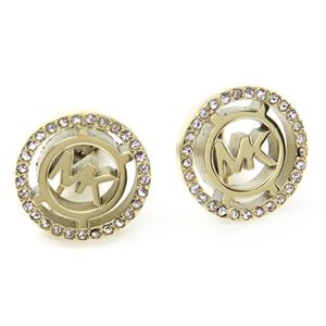 Michael Kors（マイケルコース） Pave Logo Gold-Tone Clip Earrings パヴェ ロゴ クリップ イヤリング MKJ4083710