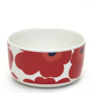 marimekko（マリメッコ） UNIKKO BOWL ウニッコ柄 ボウル 500ml スープやサラダなどを入れるのに便利 ホワイト×レッド 63433-001 White／Red