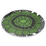 marimekko（マリメッコ） SIIRTOLAPUUTARHA PLYWOOD TRAY DIAM 46cm 菜園モチーフ 円形 キッチントレイ 64902 160 white／green／black