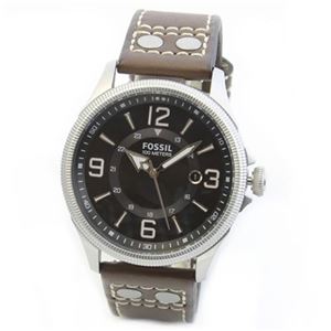 FOSSIL（フォッシル） 大きめインデックスで視認性ばっちり。スタッズレザーのスタイリッシュなメンズ・ウオッチ FS4962