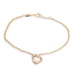 Tiffany（ティファニー） ミニ オープンハート ブレスレット 7.25in 18RG 28781199
