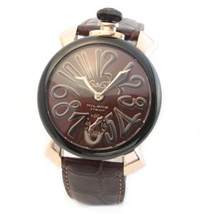 GaGa Milano（ガガミラノ） MANUALE 48MM ブラックPVD（マヌアーレ） 独特の洗練されたデザインが魅力 注目人気ウオッチ 5014.2S