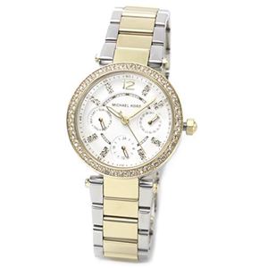 Michael Kors（マイケルコース） ラインストーンベゼルが可愛い、ガーリーでラグジュアリーなマルチカレンダー・ウオッチ MK6055