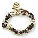 Michael Kors（マイケルコース） MKJ1675710 Gold-Tone and Tortoise Acetate Chain-Link PadLock Bracelet タートス チェーンリンク パドロック ブレスレット