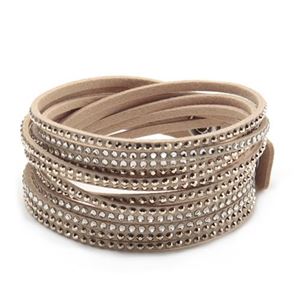 Swarovski（スワロフスキー） Slake Silk ダブルラップ 2重巻タイプ（12連） クリスタル ブレスレット 5043495