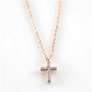 Tiffany（ティファニー） メトロ クロス ペンダント・ネックレス ミニ ダイヤモンド 16in 18RG 27528716