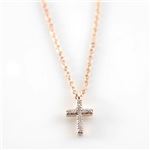 Tiffany（ティファニー） メトロ クロス ペンダント・ネックレス ミニ ダイヤモンド 16in 18RG 27528716