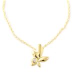 Tiffany（ティファニー） 33419708 パロマ・ピカソ オリーブ リーフ ダイヤモンドペンダント/ネックレス ミニ 16in 18KYG