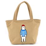 Anello（アネロ） POLAR BEAR BENJAMIN オシャレなシロクマ ベンジャミン もこもこサガラ刺繍 スウェット素材 ショルダー・トートバッグ ZP-C0472-BOR