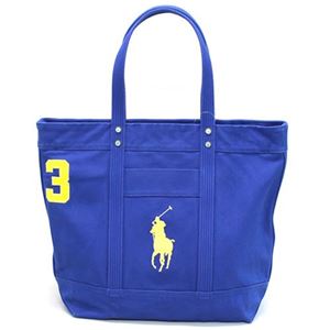 Polo Ralph Lauren（ポロラルフローレン） BIG PONY TOTE 4.05533E+11 RUGBY ROYAL ファスナー付 キャンバス トートバッグ