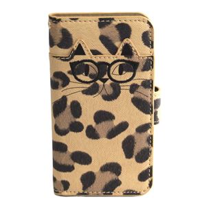 Anello（アネロ） ZU-M0205-LEO おすましメガネ猫 ジョセフィーヌ iPhone6・6s専用 手帳型ケース スマートフォン スマホケース アイフォンカバー