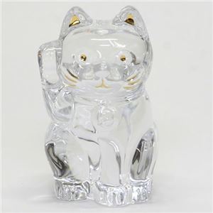 Baccarat（バカラ） LUCKY CAT 表情が可愛い☆日本生まれのラッキーモチーフ☆「招き猫」（クリア） 2607786