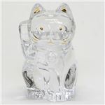 Baccarat（バカラ） LUCKY CAT 表情が可愛い☆日本生まれのラッキーモチーフ☆「招き猫」（クリア） 2607786