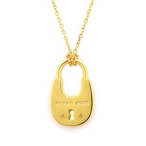 Michael Kors（マイケルコース） MKJ4633710 Gold-Tone PadLock Pendant Necklace パドロック ペンダント ネックレス