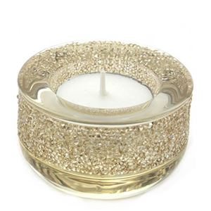 Swarovski（スワロフスキー） Shimmer Tea Light Golden Shadow クリスタルロック ティーライト キャンドルホルダー ゴールデンシャドウ 5108877