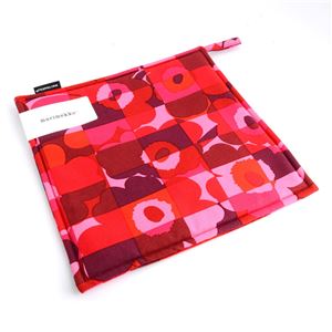 marimekko（マリメッコ） 67386 330 red／pink MINI RUUTU-UNIKKO POT HOLDER 鍋敷 ポットホルダー