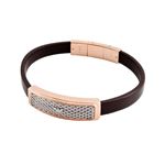 EMPORIO ARMANI（エンポリオアルマーニ）EGS2138221 イーグルロゴ メンズ レザー ブレスレット
