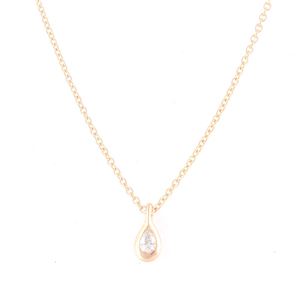 Tiffany＆CO（ティファニー）33400055 エルサ・ペレッティ ダイヤモンド バイ ザ ヤード ペンダント ペアシェイプ 0.07ct 16in 18KRG ネックレス