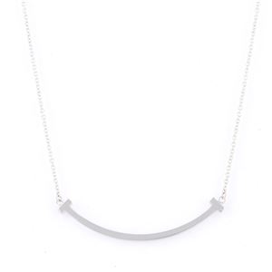Tiffany＆CO（ティファニー）35189424 Tiffany T スマイル ペンダント ミニ 18KWG ネックレス