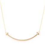 Tiffany＆CO（ティファニー）35189459 Tiffany T スマイル ペンダント ミニ 18KYG ネックレス