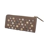 JIMMY CHOO（ジミーチュウ）NIXIE/LTR 143 MUSK/METALLIC MIX スタースタッズ付 L字ファスナー長財布 ロングウォレット