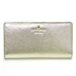 Kate Spade（ケイトスペード）CEDAR STREET Stacy 背面ファスナー小銭入れ付 二つ折り長財布 サフィアーノレザー ≪2015SS≫ PWRU4063 711 Gold