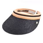 HELEN KAMINSKI（ヘレンカミンスキー）Marina Charcoal/Black Stripe ≪2016SS≫マリーナ UPF50+ サンバイザー ラフィア製ハット レディス帽子