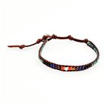 CHAN LUU（チャンルー） BSM-1635 TQ MIX/N DK BRW メンズ 1連ラップ ブレスレット ターコイズミックス