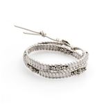 CHAN LUU（チャンルー） BSZ-4816 ASH GRY/PRL 2連ラップ ブレスレット アッシュグレーストーン/メタルビーズ
