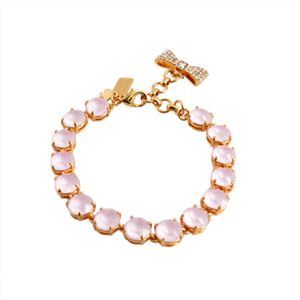 KATE SPADE（ケイトスペード） WBRUB814-665 Light Pink リボンチャーム付 スワロフスキークリスタル ブレスレット Fancy That Bracelet