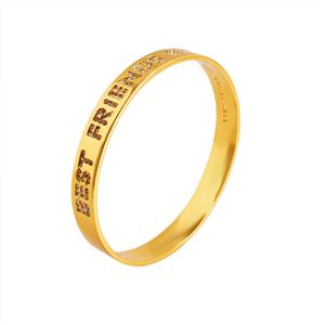 KATE SPADE（ケイトスペード） WBRUB857-921 Clear/ Gold パヴェ バングル Idiom Bangles 「Best Friends Ever」