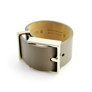 MAISON BOINET（メゾンボワネ） 95009G 79 77 Qabardine M ベルトタイプ レザー ブレスレット バングル 30mm