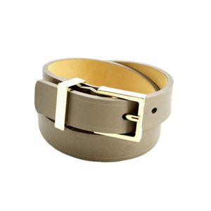 MAISON BOINET（メゾンボワネ） 95011G 79 77 Qabardine M ベルトタイプ ダブルラップ 2連 レザー ブレスレット 15mm