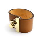 MAISON BOINET（メゾンボワネ） 95027G 79 6 Havana M ヒネリ金具 レザー ブレスレット バングル 40mm