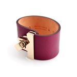 MAISON BOINET（メゾンボワネ） 95027G 79 88 Burlat M ヒネリ金具 レザー ブレスレット バングル 40mm