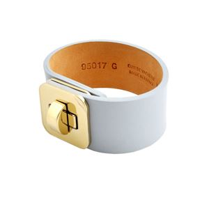 MAISON BOINET（メゾンボワネ） 95017G 79 49 Gray Blue M ヒネリ金具 レザー ブレスレット バングル 30mm