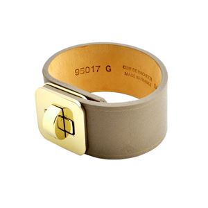 MAISON BOINET（メゾンボワネ） 95017G 79 77 Qabardine M ヒネリ金具 レザー ブレスレット バングル 30mm