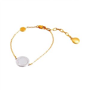 MARC JACOBS（マークジェイコブス） M0008535-716 Oro Multi ロゴ ディスク ミックス メタル ブレスレット Logo Disc Mixed Metal Bracelet
