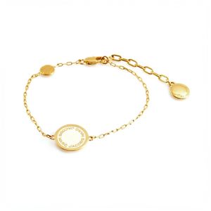MARC JACOBS（マークジェイコブス） M0008540-106 Cream ロゴ ディスク エナメル ブレスレット Logo Disc Enamel Bracelet