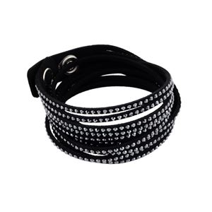 Swarovski（スワロフスキー） 1179237 Slake JET HEM ダブルラップ 2重巻タイプ（12連） ジェット ヘマタイト クリスタル ブレスレット