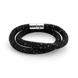 Swarovski（スワロフスキー） 5102553 Stardust Black Double スターダスト ダブルラップ 2重巻タイプ ジェットヘマタイト クリスタル ブレスレット Sサイズ