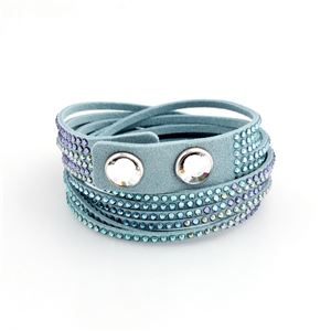 Swarovski（スワロフスキー） 5202466 Slake Light Blue 2 in 1 ダブルラップ 2重巻タイプ（12連） クリスタル ブレスレット