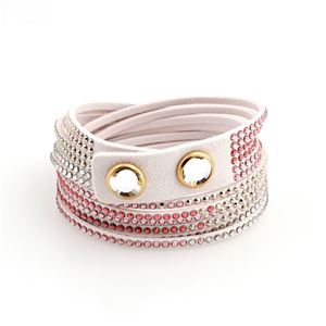 Swarovski（スワロフスキー） 5202639 Slake coral 2 in 1 ダブルラップ 2重巻タイプ（12連） クリスタル ブレスレット