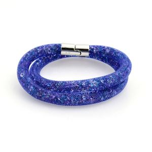 Swarovski（スワロフスキー） 5221604 Stardust Blue Double スターダスト ダブルラップ 2重巻タイプ ブルークリスタル ブレスレット Sサイズ