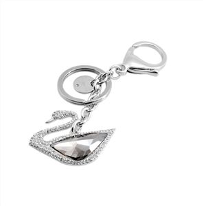 Swarovski（スワロフスキー） 5201631 Swan Bag Charm スワンモチーフ エクスクルーシブカット クリスタル キーリング バッグチャーム