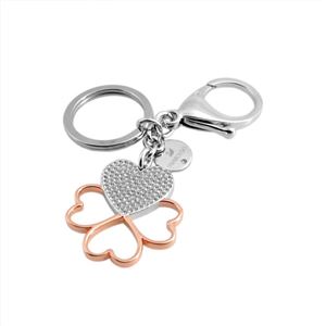 Swarovski（スワロフスキー） 5201645 Cupid Bag Charm クローバー＆ハートモチーフ クリスタルパヴェ キーリング バッグチャーム
