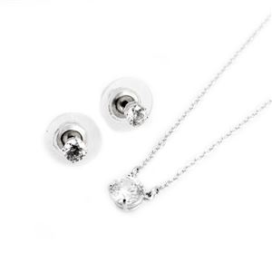 Swarovski（スワロフスキー） 5113468 Attract Set ラウンド クリスタル ネックレス＆ピアスセット