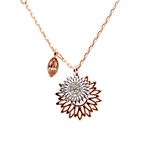 Swarovski（スワロフスキー） 5213245 「ミランダ・カー」デザイン Duo Sunflower ひまわりモチーフ クリスタルパヴェ ネックレス ペンダント